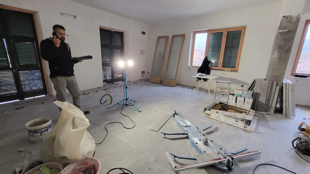Durante i lavori — Cantiere · vista 9